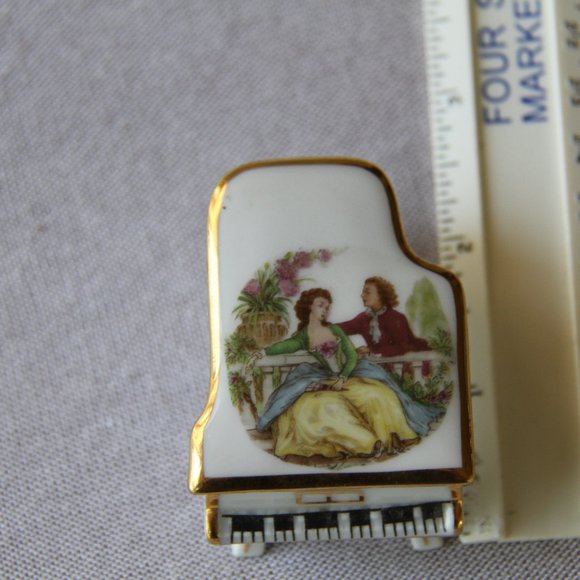 French Made Porcelain Limoges France Piano - Picture 10 of 10